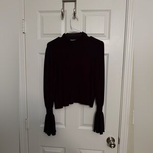H&M Eggplant sweater top SZ L EUC